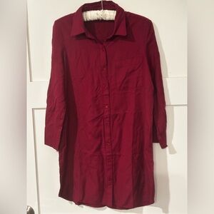 URBAN OUTFITTERS | Sparkle & Fade Button‎ Down Longline Tunic Top/Dress Size S